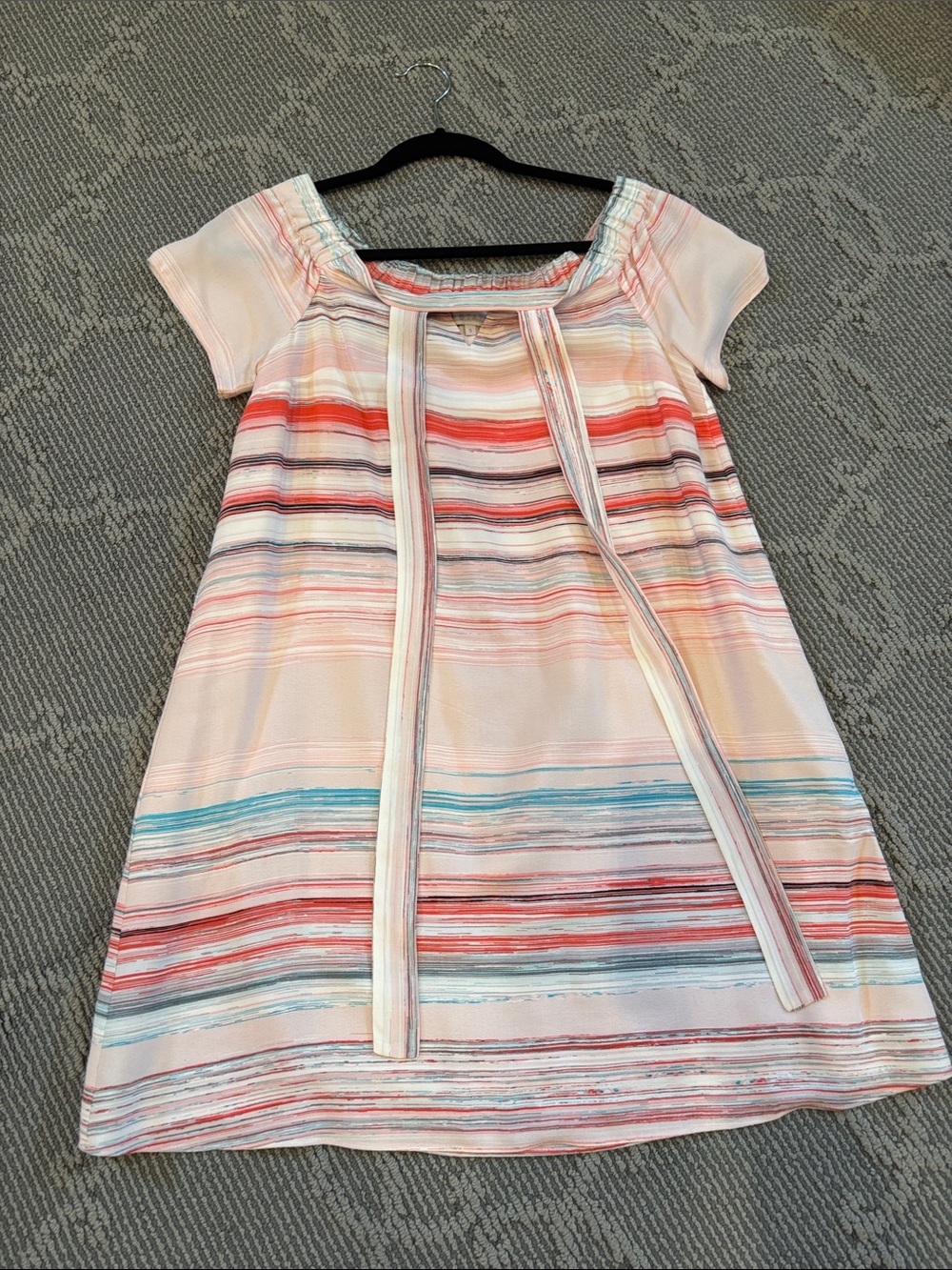1. State Women's Multicolor Striped Summer Dress - Cream, Red, Blue